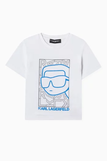 Graphic Print T-shirt in Cotton