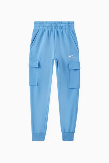 Graphic Logo-print Cargo Pants in Fleece