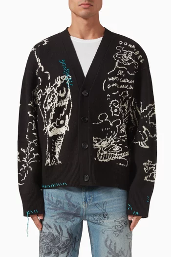 Utopia Cardigan in Wool Jacquard