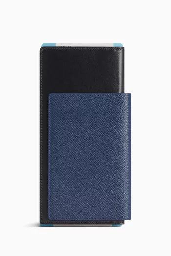 Passport Long Wallet 1 Ticket in Textured Calfskin
