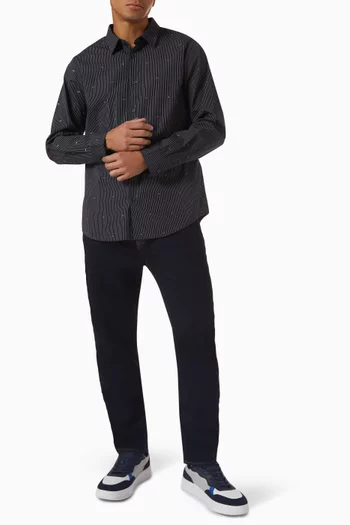 All-over AX Logo Shirt in Cotton