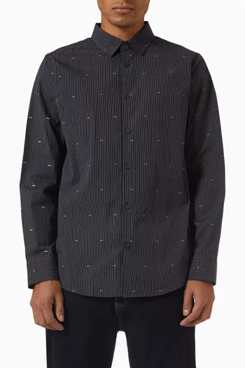 All-over AX Logo Shirt in Cotton