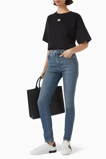 Embroidered-logo Oversized T-shirt in Cotton