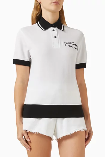 Logo-embroidered Polo Shirt in Cotton