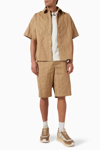 Embroidered Shirt in Cotton-gabardine