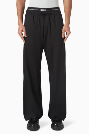 Logo Pantalone Pants in Cotton Ripstop
