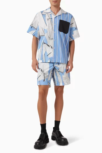 Striped Sail-race Shirt in Cotton-poplin
