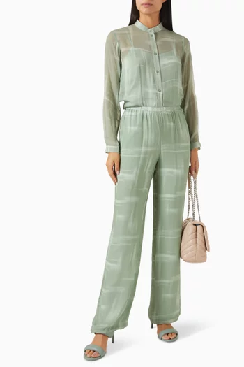 Marble Print Pants in Viscose