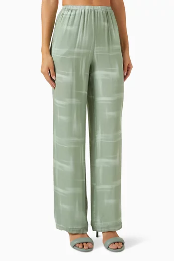 Marble Print Pants in Viscose