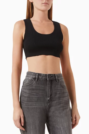 Arte Sella Ribbed Crop Top in Knit