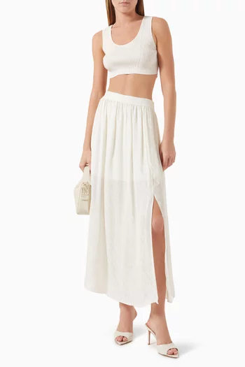 Arte Sella Ribbed Crop Top in Knit