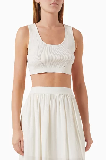 Arte Sella Ribbed Crop Top in Knit