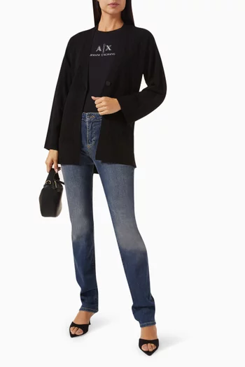 AX Logo Cardigan in Knit