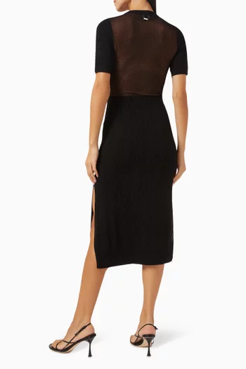 Logo Midi Dress in Knit