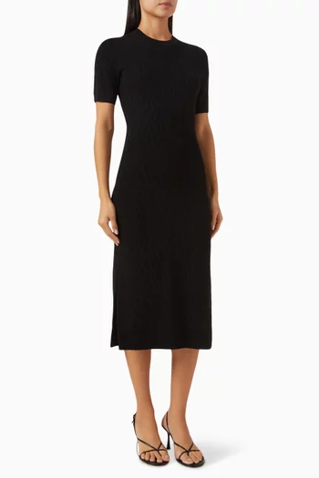 Logo Midi Dress in Knit
