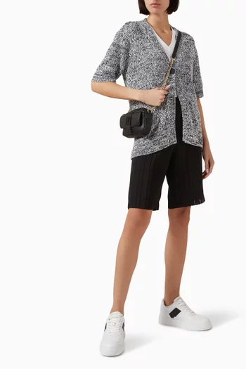 The Grid Cardigan in Cotton-knit