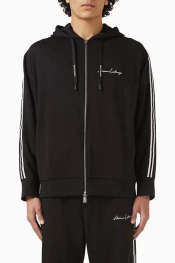 Logo Zip Hoodie in Cotton-blend