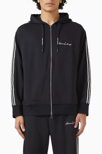 Logo Zip Hoodie in Cotton-blend