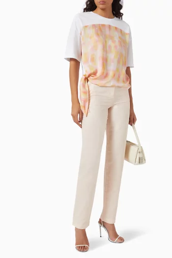 The Grid Top in Cotton-viscose