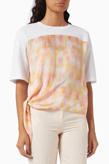 The Grid Top in Cotton-viscose