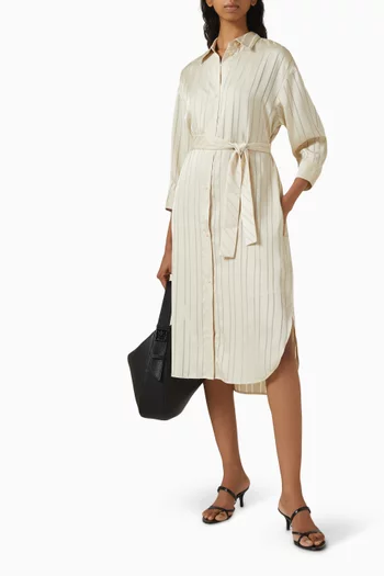 The Grid Line Shirt Dress