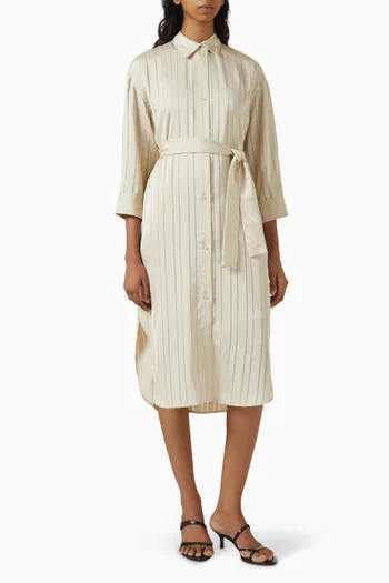 The Grid Line Shirt Dress