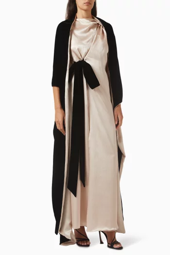 Velour Co-ord Set in Velvet & Crepe Satin