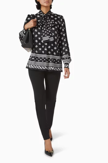 All-over Logo Shirt in Silk