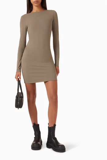 Owners Club Long Sleeve Fitted Dress in Jersey