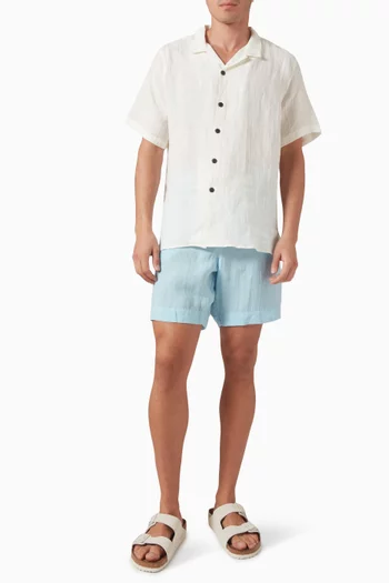 Elasticated Shorts in Linen