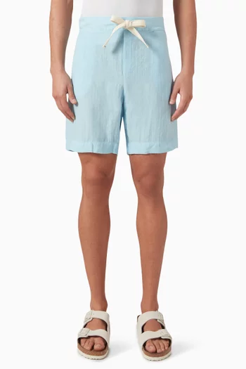 Elasticated Shorts in Linen