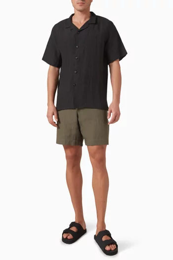 Elasticated Shorts in Linen
