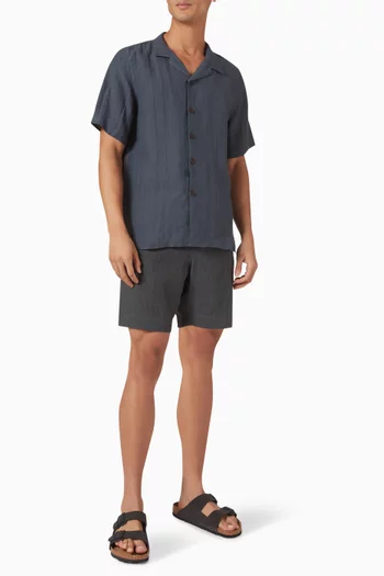 Elasticated Shorts in Linen