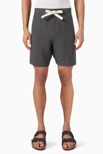 Elasticated Shorts in Linen