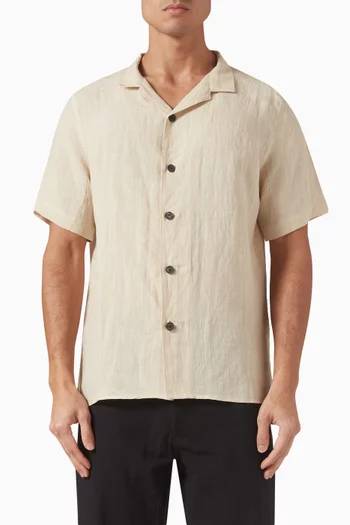 Camp Collar Shirt in Linen