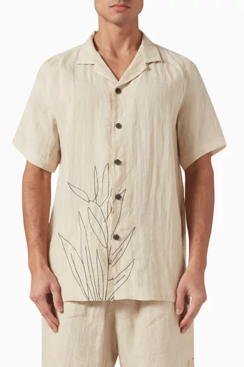 La Susana Embroidered Shirt in Organic Cotton