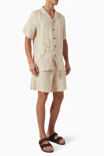 Las Garzas Shorts in Linen