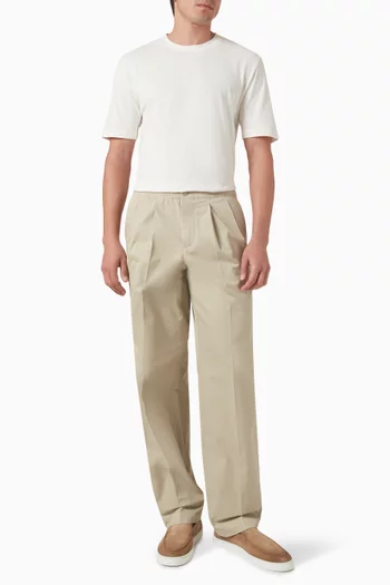 Pleated Pants in Cotton