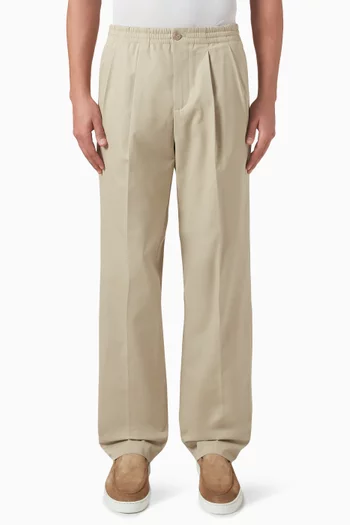 Pleated Pants in Cotton