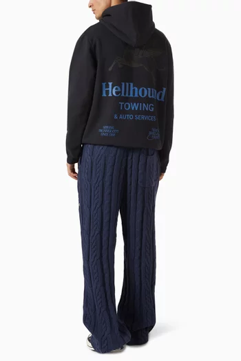 Hellhound Towing Hoodie in Cotton-fleece