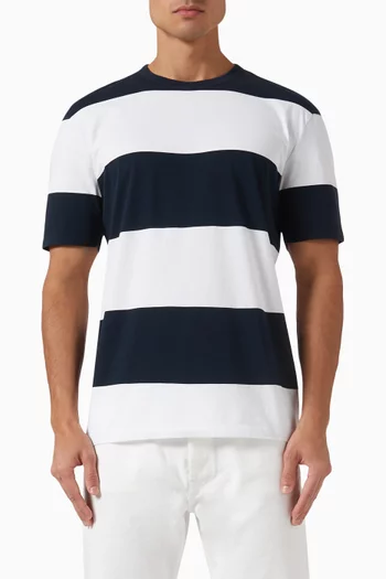 Large Stripe T-shirt in Cotton & Lyocell