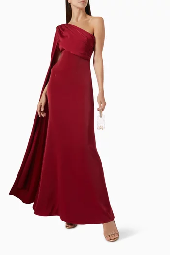 Kiolet Maxi Dress in Crepe Satin