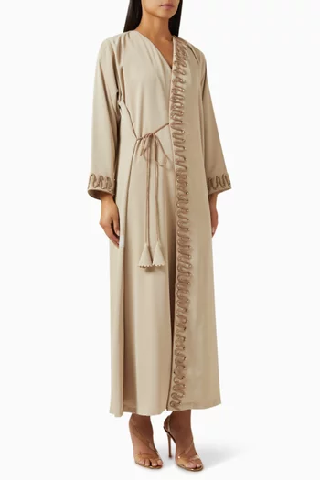 Wrap-style Abaya in Crepe
