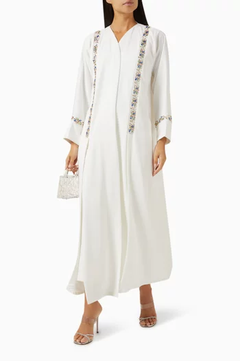 Embellished Abaya in Crepe