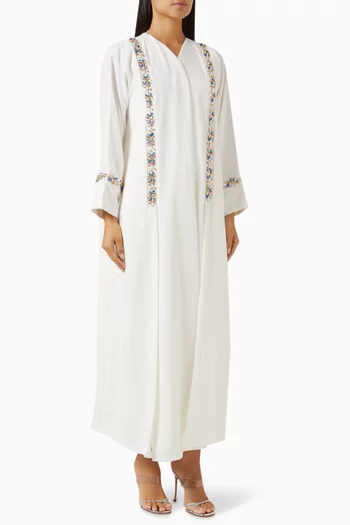 Embellished Abaya in Crepe