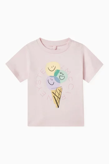 Ice Cream Cone Graphic-print T-shirt in Cotton