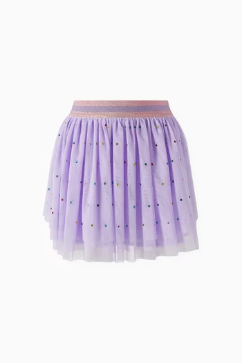 Crystal Embellished Skirt in Tulle