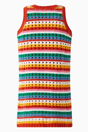Crochet Logo Dress in Cotton