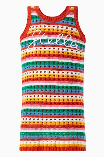 Crochet Logo Dress in Cotton