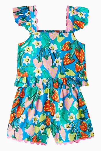 Floral-print Shorts in Cotton